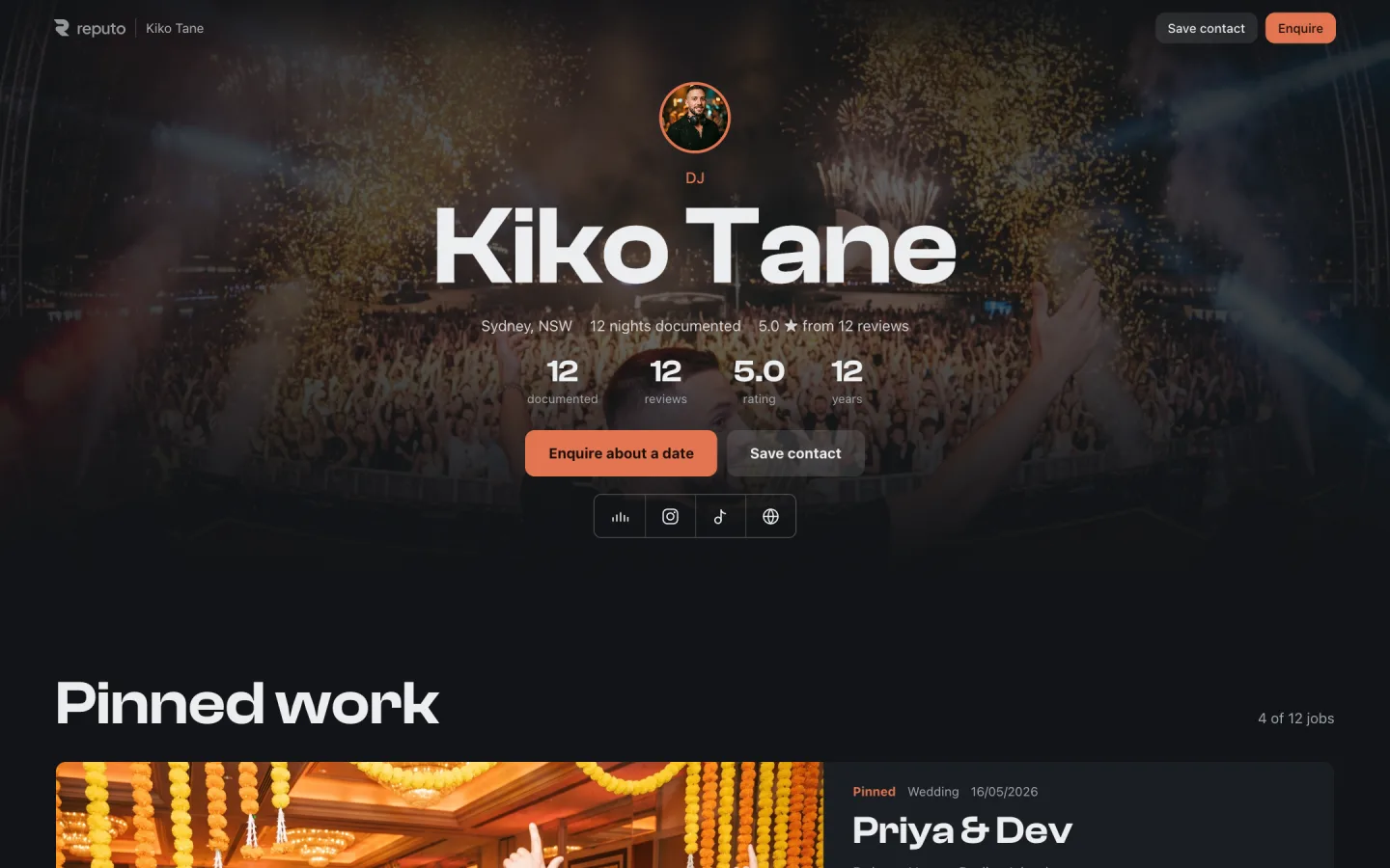 Timeline, a Reputo Pro design